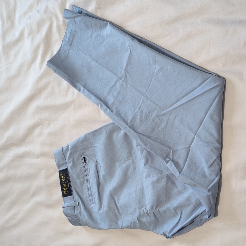 Polo by Ralph Lauren Tailored Fit gold sky blue Men's trousers.